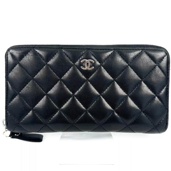 CHANEL Handbags - 💎✨BEAUTIFUL✨💎Authentic CHANEL Matelasse Long Wallet Zip Around Black